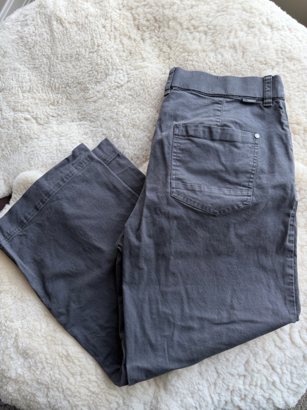 Charcoal Gray Straight-Leg Pants